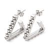 Non-Tarnish 304 Stainless Steel Triangle Stud Earrings EJEW-A104-29P-1