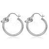 Knot Shaped Brass Hoop Earrings FS-WGE48BC-02-1