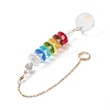 Chakra Natural Quartz Crystal & White Agate Suncatchers HJEW-JM00909-4