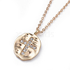 Real 18K Gold Plated Brass Pendants Necklaces NJEW-JN02421-05-2