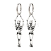 Alloy Skeleton Hoop Earrings LS-EJEW-Z132-01AS-4
