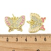 Brass Micro Pave Clear Cubic Zirconia Pendants KK-R159-24G-3