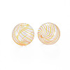 Transparent Handmade Blown Glass Globe Beads GLAA-T012-34A-2