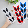 SUPERFINDINGS 3 Sets 3 Colors Leaf Shape Resin Car Door Protector Anti-collision Strip Sticker STIC-FH0001-15B-3