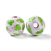 Summer Hawaii Theme Schima Wood European Beads WOOD-G015-02C-2