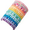 16Pcs 16 Colors Handmade Polymer Clay Beaded Stretch Bracelets Sets BJEW-JB10764-5