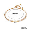 Adjustable Japanese-style Luxury Delicate Brass Rhinestones Slider Bracelets BP0097-1-1