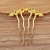 Alloy Hair Comb Findings PW-WG0DDBA-02-1