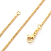 1.5mm Rack Plating Brass Wheat Chain Necklaces for Women Men MAK-L044-57G-4