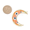 Brass Resin Pendants PALLOY-MZ01073-02-2
