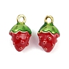 Brass Enamel Charms KK-L231-21G-01-1