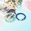 Natural Mixed Stone Stretch Bracelets BJEW-JB06568-2