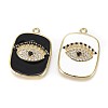 Golden Plated Brass Micro Pave Cubic Zirconia Pendants KK-F807-20-G-1