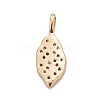 Rack Plating Brass Micro Pave Clear Cubic Zirconia Pendants KK-B056-02KCG-2