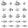 100Pcs 10 Styles Tibetan Style Alloy Charms TIBEP-CJ0003-18-1