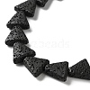 Triangle Dyed Natural Lava Rock Beads Strands G-O126-04A-10-3