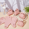 12Pcs Folding Hollow Heart Bag Shaped PU Leather Candy Gift Tote Boxes for Christmas Party Wedding Favors ABAG-AR0001-10-4