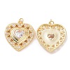 Brass Micro Pave Cubic Zirconia Pendants ZIRC-I063-07G-1