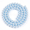 Baking Painted Pearlized Glass Pearl Bead Strands HY-N002-5mm-A05-3