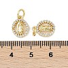 Rack Plating Brass Micro Pave Cubic Zirconia Pendants KK-H509-08G-2