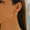 Vintage Stainless Steel Spiral Stud Earrings IO3625-3