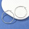 Tarnish Resistant 304 Stainless Steel Big Hoop Earrings X-EJEW-F105-06P-1