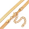 Brass Flat Snake Chain Necklaces for Women NJEW-U011-13G-2