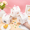 House Shape Paper Jewelry Storage Gift Box CON-WH0088-68-3