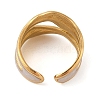 304 Stainless Steel Enamel Cuff Rings for Women RJEW-G324-03G-3