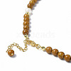 Gemstone & Natural Pearl & Glass Beaded Necklace with 304 Stainless Steel Clasp for Women NJEW-F302-06-4