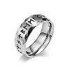 Viking Word Pattern 304 Stainless Steel Finger Rings for Men FS-WG08DAB-01-1