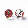 Transparent Glass Enamel Beads GLAA-N049-003-3