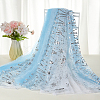 Polyester Snowflake Pattern Gauze Stained Silver Fabric AJEW-WH0314-911A-4