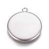 304 Stainless Steel Pendant Cabochon Settings STAS-G127-13-16mm-P-2