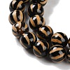 Natural Tibetan Striped Pattern dZi Agate Beads Strands G-B084-A03-02-4