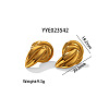 Fashionable Irregular Stainless Steel Stud Earrings for Women MT3122-1-1