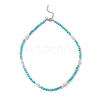 5Pcs Natural & Synthetic Round Gemstone and Skull Synthetic Turquoise Bead Necklaces NJEW-JN05391-5
