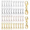 160Pcs 2 Style Zinc Alloy/Stainless Steel Lobster Claw Clasps FIND-PH0004-16-2