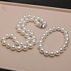 Shell Pearl Round Beaded Necklaces & Bracelets Sets for Women WG18377-10-1