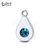 Platinum Plated Alloy Glass Rhinestone Charms PALLOY-TAC0015-01L-1