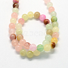 Natural Dyed Green Jade Gemstone Bead Strands G-R273-8mm-01-1