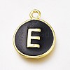Brass Enamel Pendants KK-H103-02E-G-1