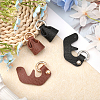 CHGCRAFT 2 Pairs 2 Colors Leather Undamaged Bag D Ring Connector FIND-CA0007-93-5