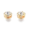 Brass Micro Pave Clear Cubic Zirconia Beads KK-G432-02A-G-3