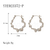 French Vintage Stainless Steel Hoop Earrings YQ8592-9-1