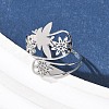 304 Stainless Steel Adjustable Cuff Rings RJEW-Z090-01P-2