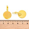 Brass Leverback Earring Findings KK-C1244-16mm-G-RS-2