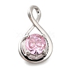925 Sterling Silver Pave Cubic Zirconia Pendants STER-V001-03P-10-1