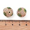 Golden Plated Alloy Rhinestone Beads FIND-E046-14G-03-3