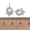 Brass Stud Earring Findings KK-G497-31P-3